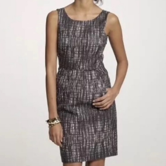 J.Crew Gray and White Tweed Contessa Dress - Picture 1 of 5